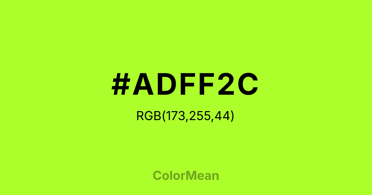#ADFF2C color swatch