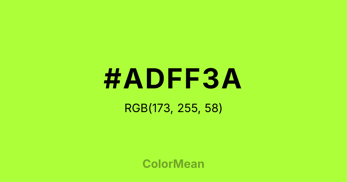 #ADFF3A color swatch