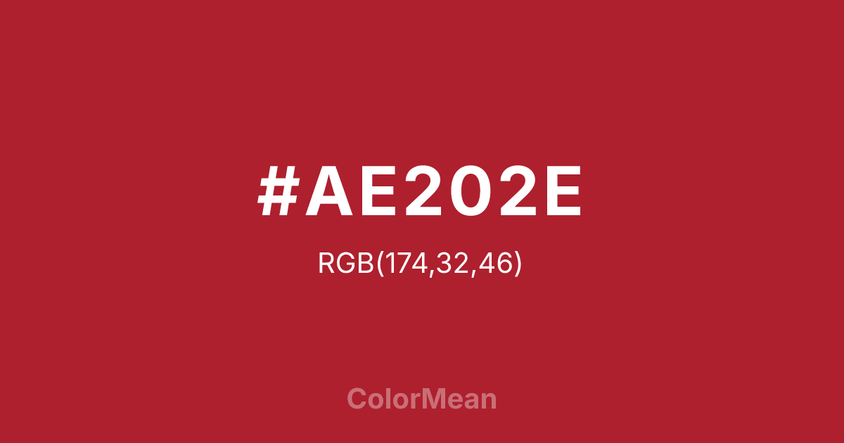 #AE202E color swatch