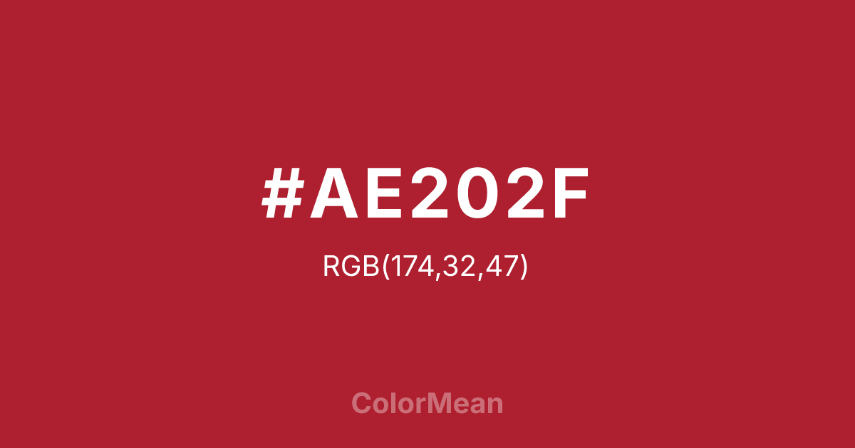 #AE202F color swatch