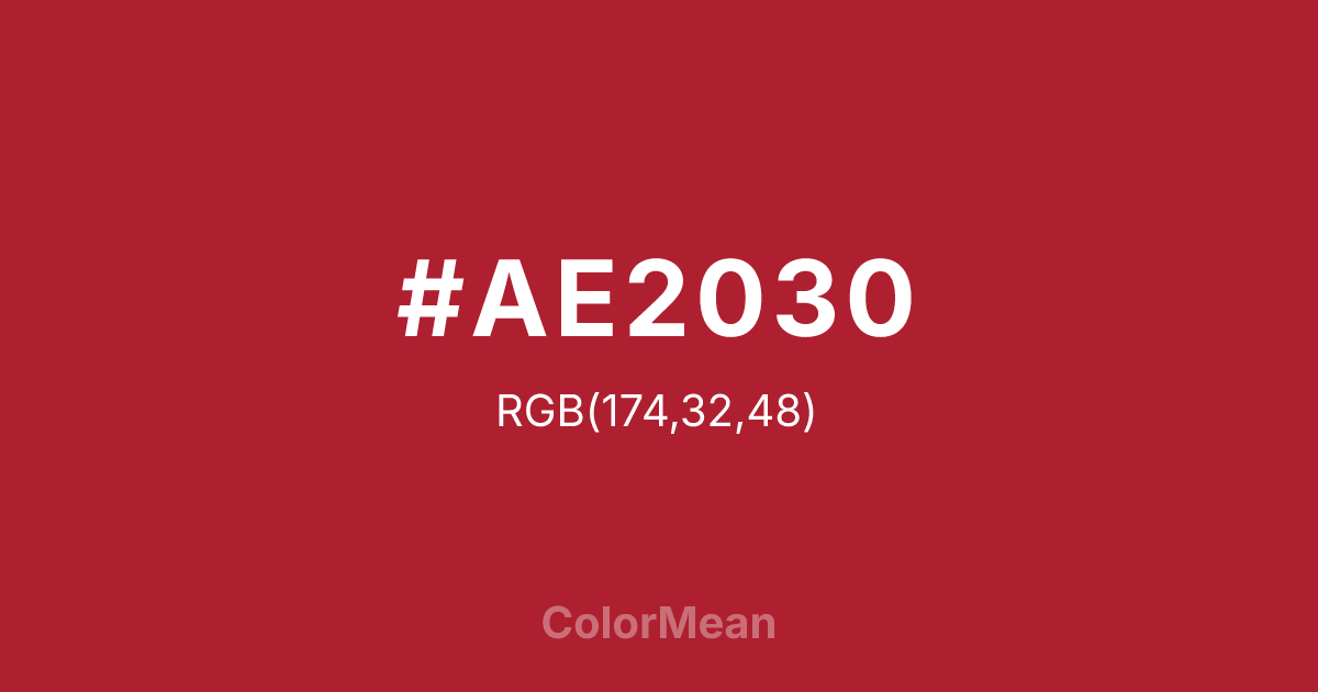 #AE2030 color swatch