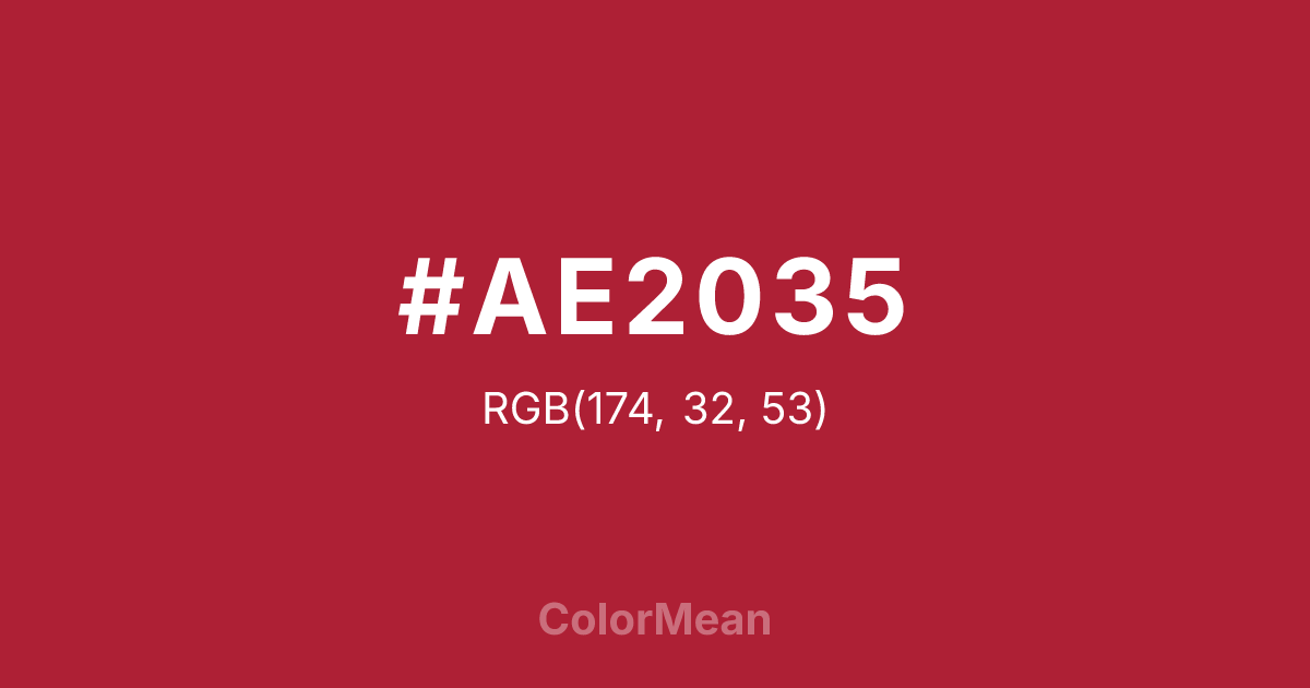 #AE2035 color swatch