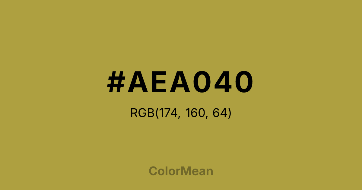 #AEA040 color swatch
