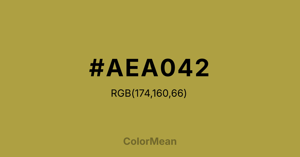 #AEA042 color swatch