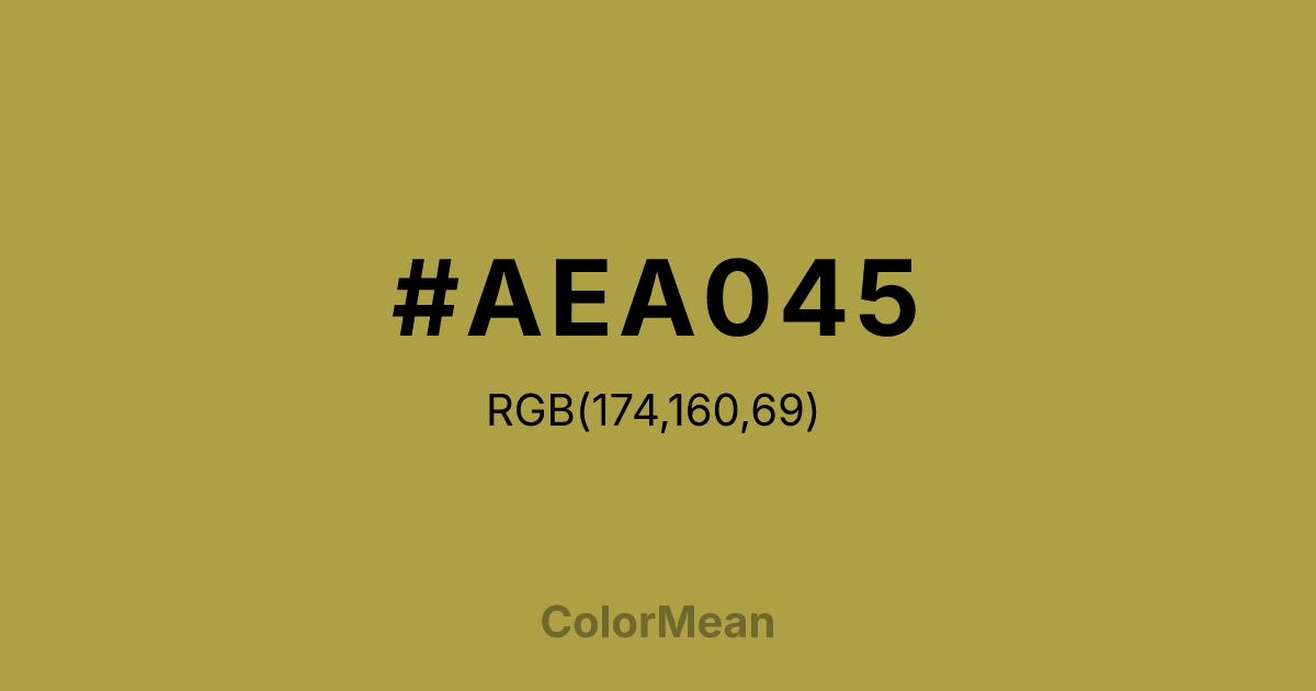#AEA045 color swatch