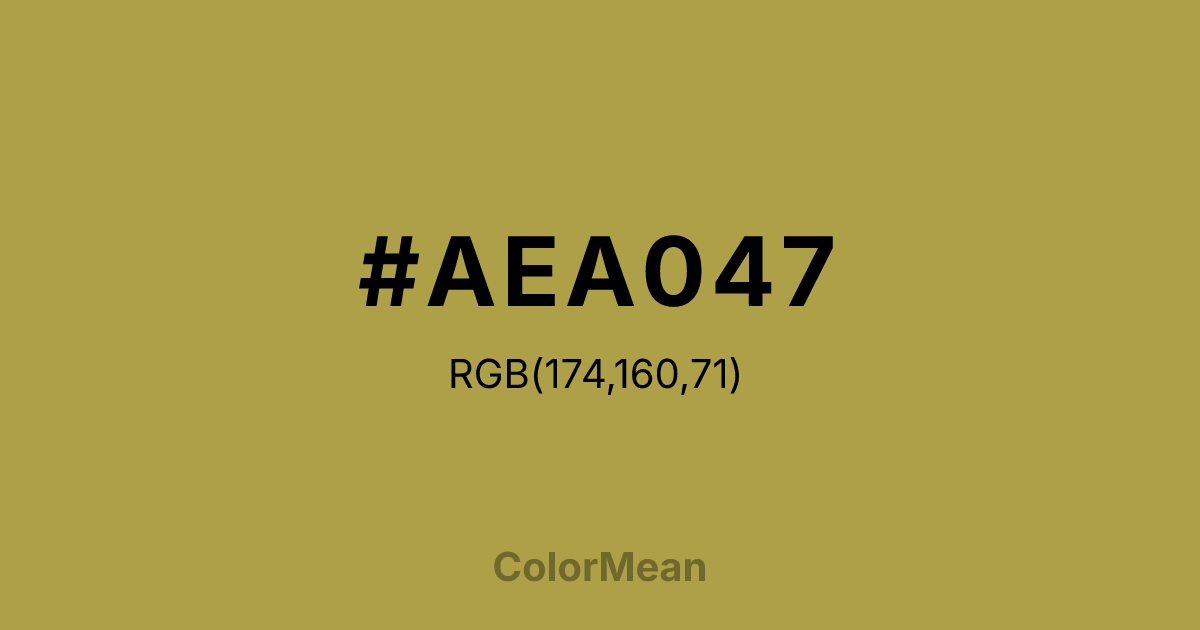 #AEA047 color swatch