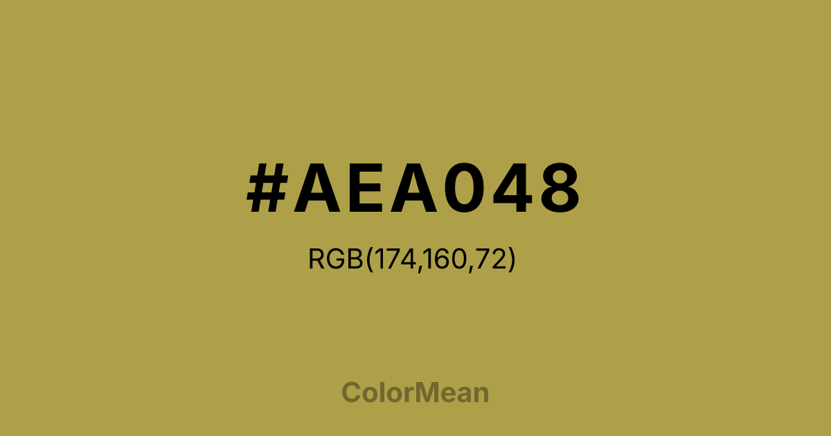#AEA048 color swatch