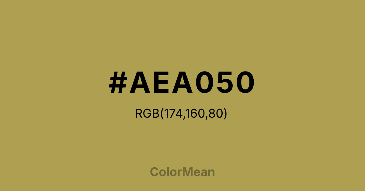 #AEA050 color swatch