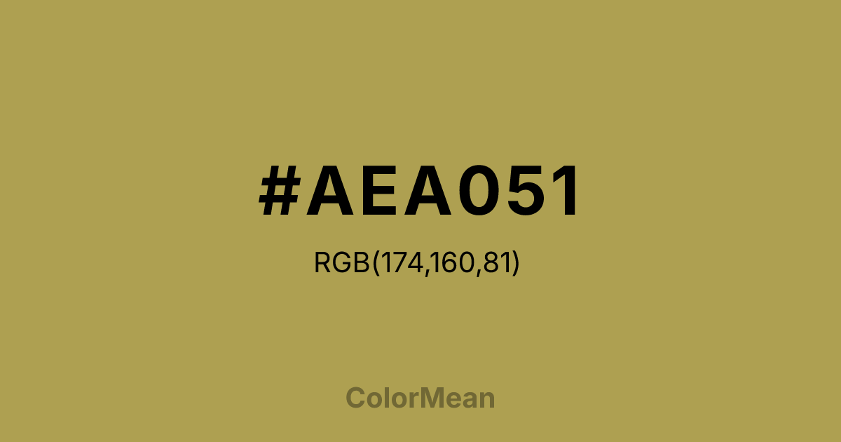 #AEA051 color swatch