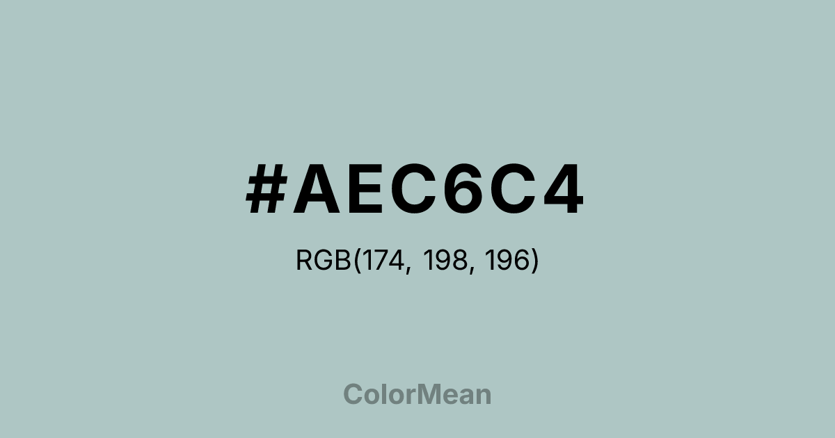 #AEC6C4 color swatch