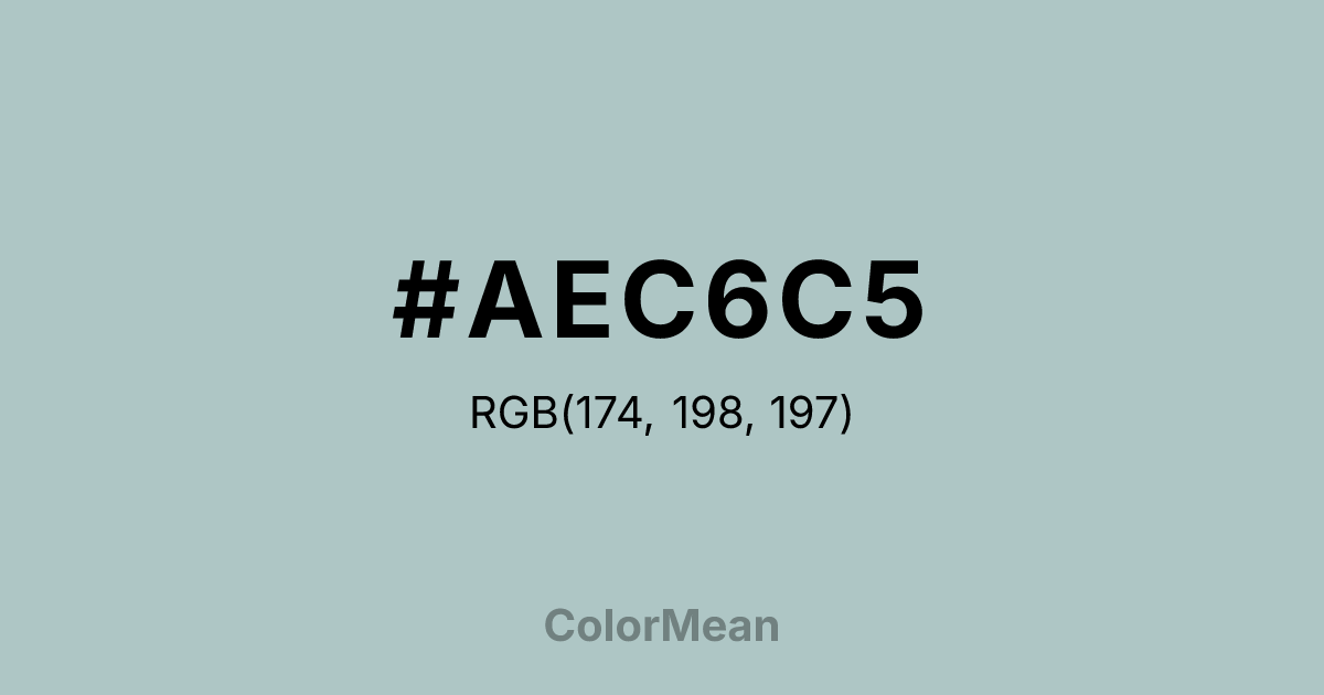 #AEC6C5 color swatch