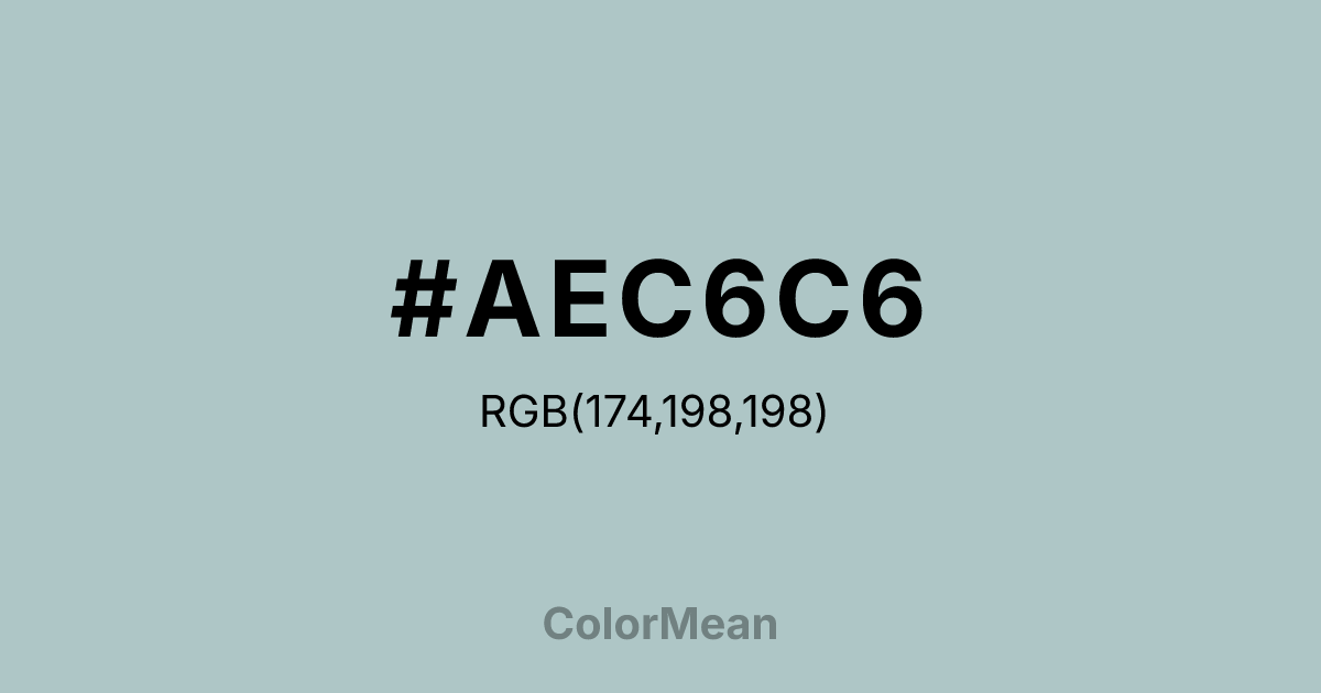 #AEC6C6 color swatch