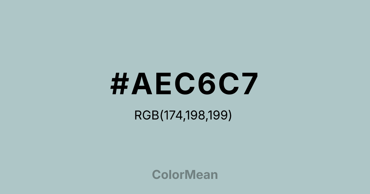 #AEC6C7 color swatch
