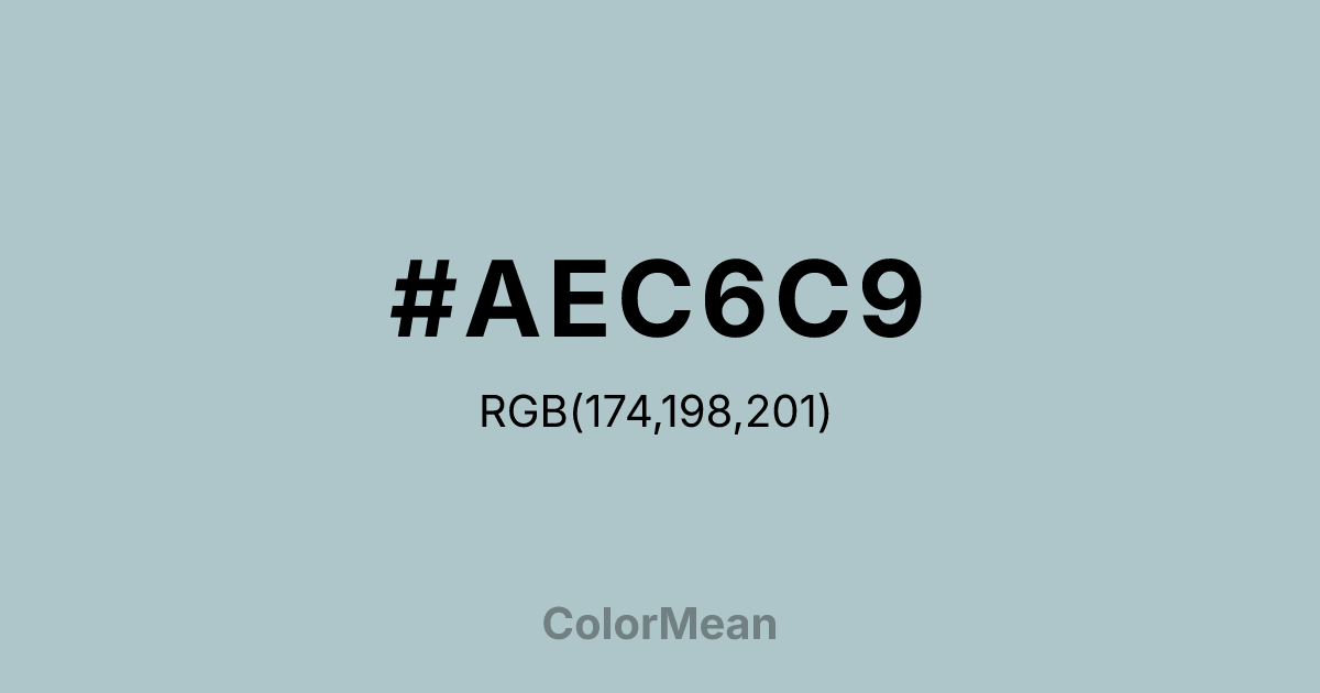 #AEC6C9 color swatch