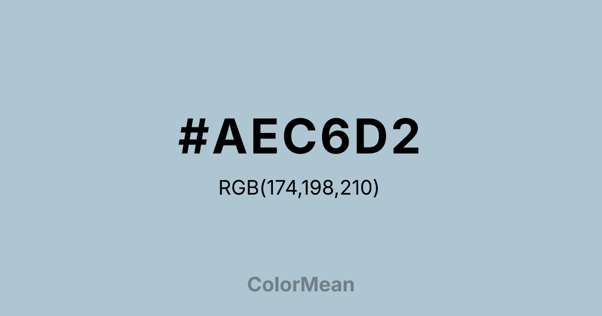 #AEC6D2 color swatch