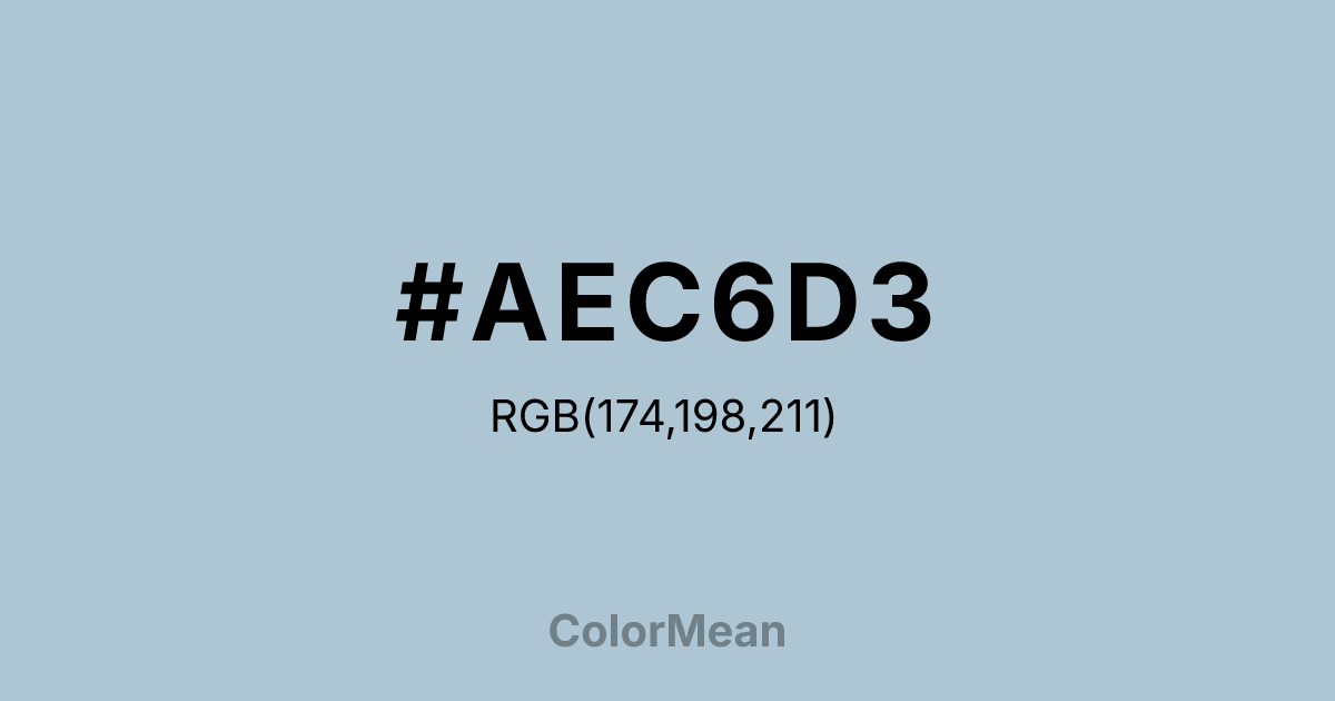 #AEC6D3 color swatch