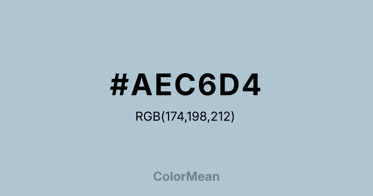 #AEC6D4 color swatch
