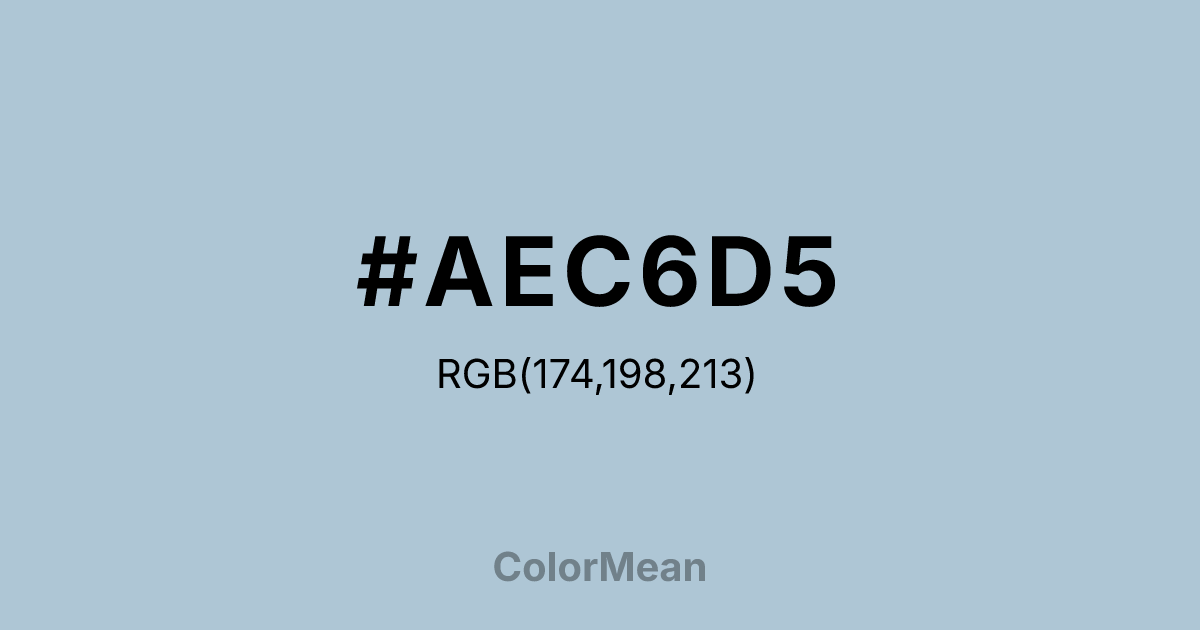 #AEC6D5 color swatch