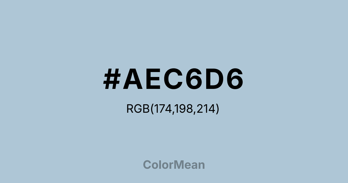 #AEC6D6 color swatch