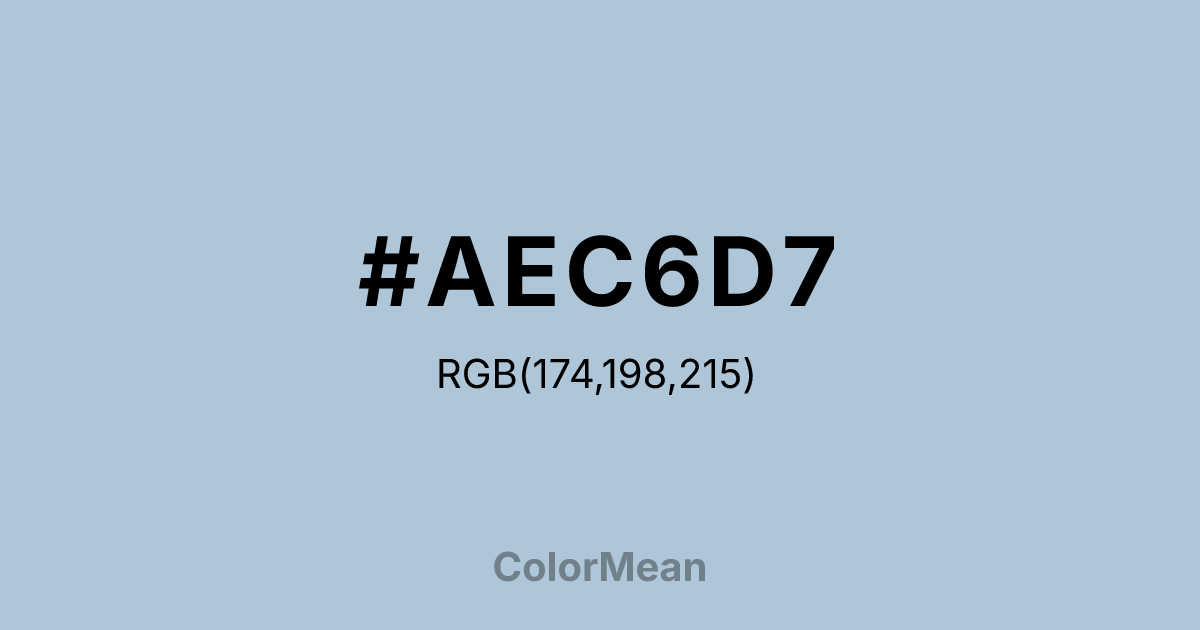 #AEC6D7 color swatch