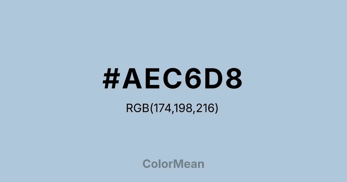 #AEC6D8 color swatch