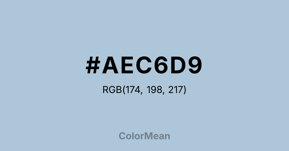 #AEC6D9 color swatch