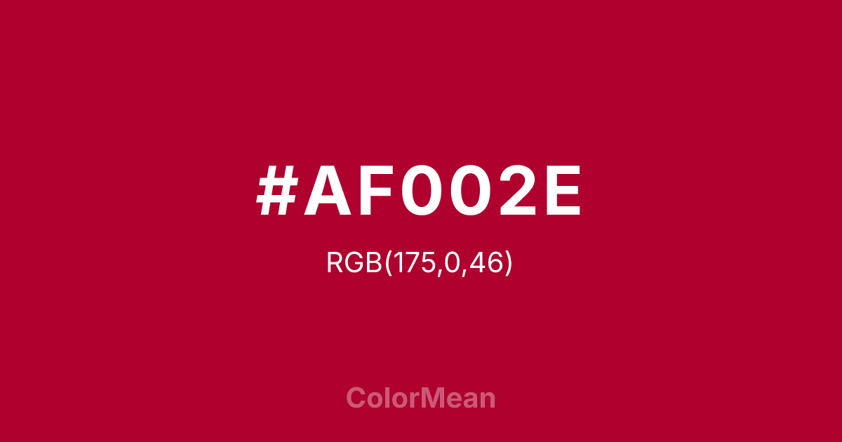 #AF002E color swatch