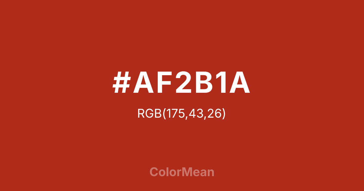 #AF2B1A color swatch