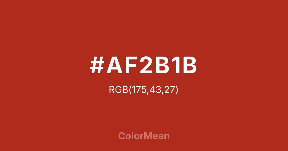 #AF2B1B color swatch