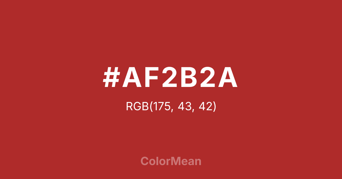 #AF2B2A color swatch
