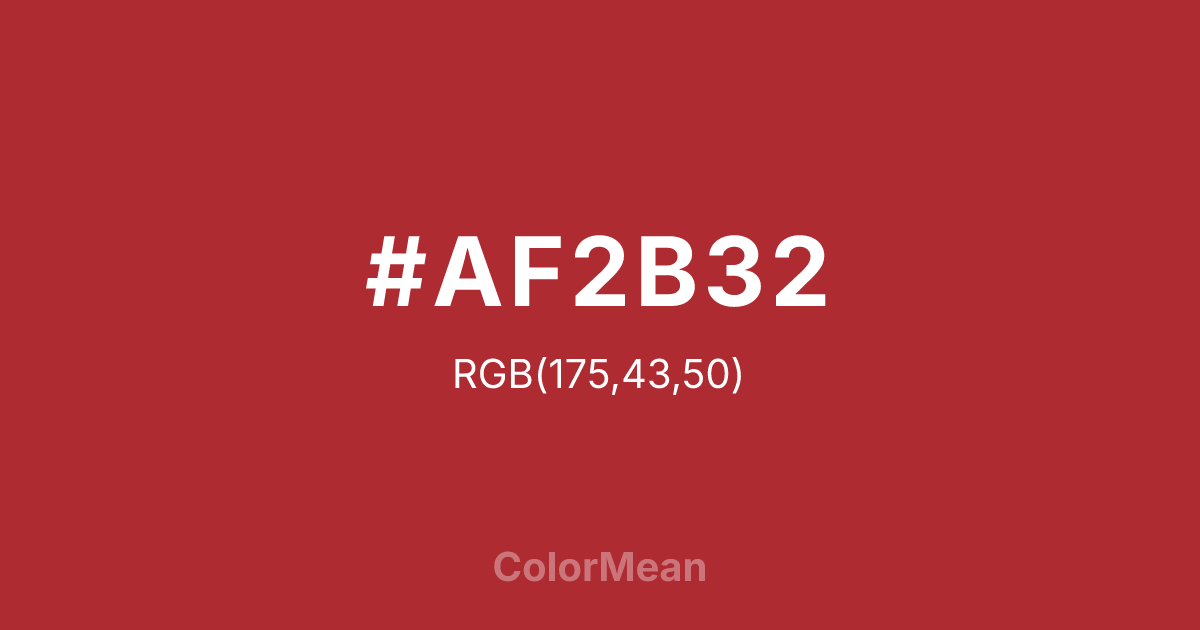 #AF2B32 color swatch