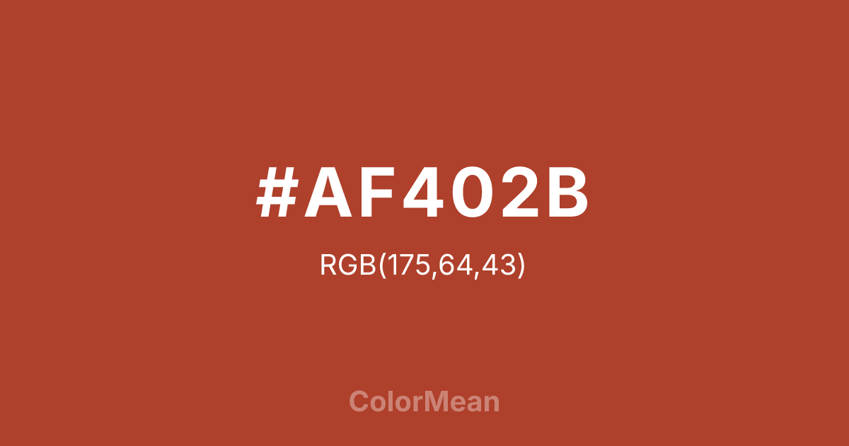 #AF402B color swatch