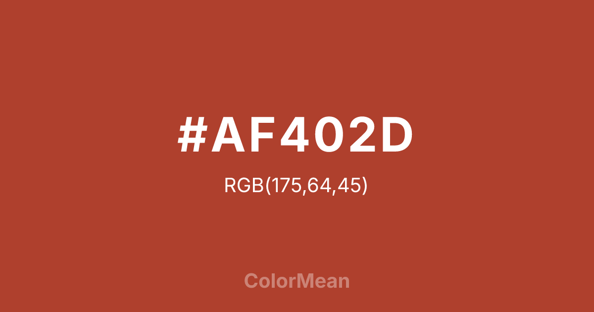 #AF402D color swatch