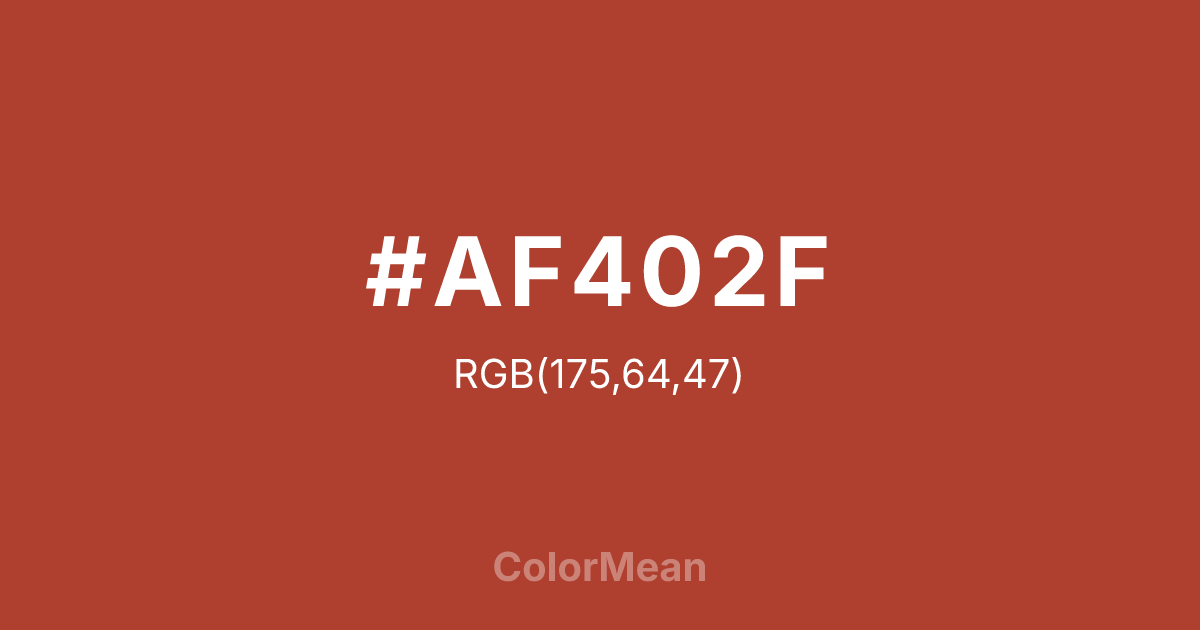 #AF402F color swatch