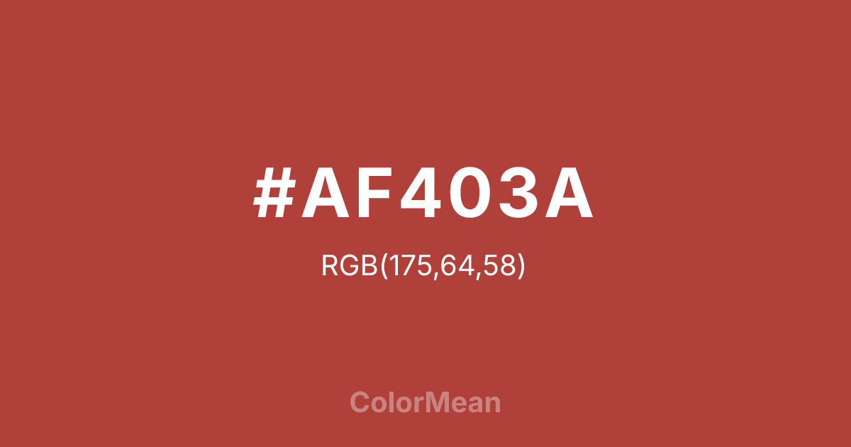 #AF403A color swatch