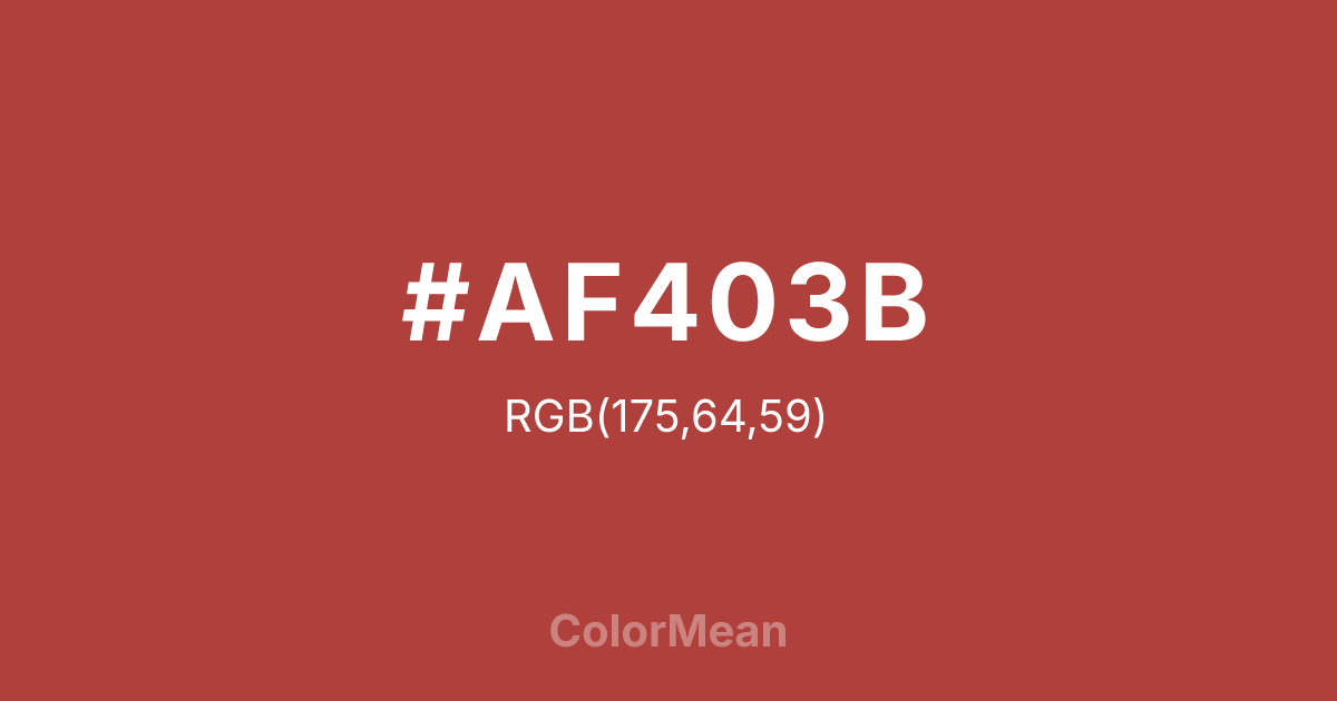 #AF403B color swatch
