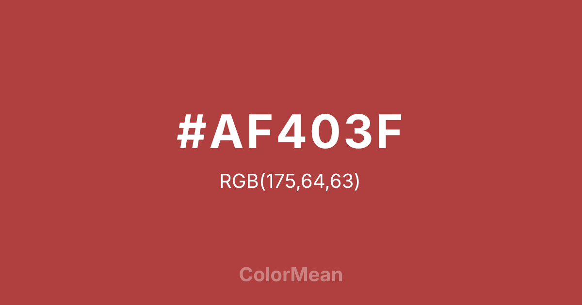 #AF403F color swatch