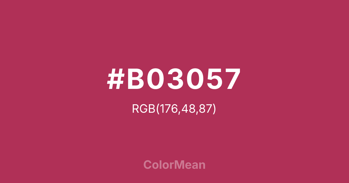 #B03057 color swatch