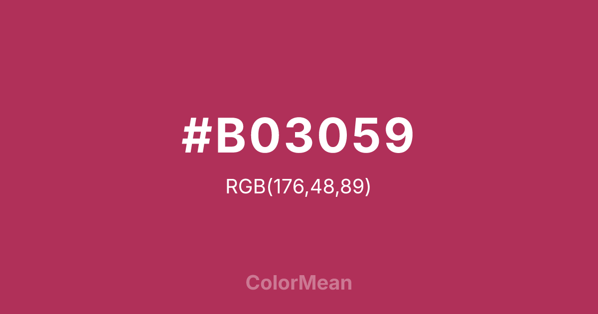 #B03059 color swatch