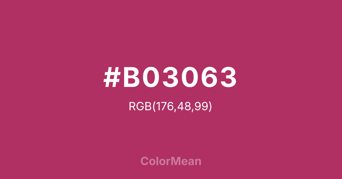 #B03063 color swatch
