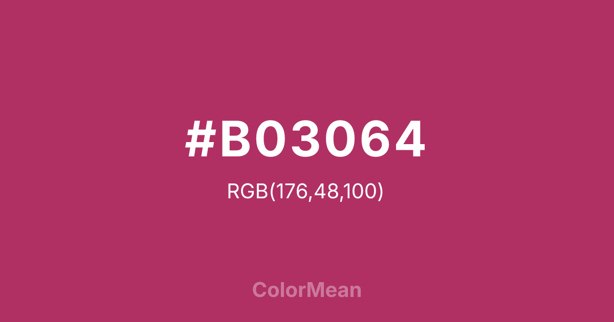 #B03064 color swatch