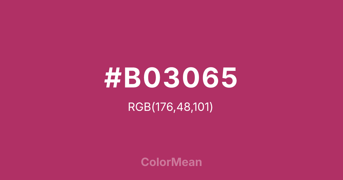 #B03065 color swatch