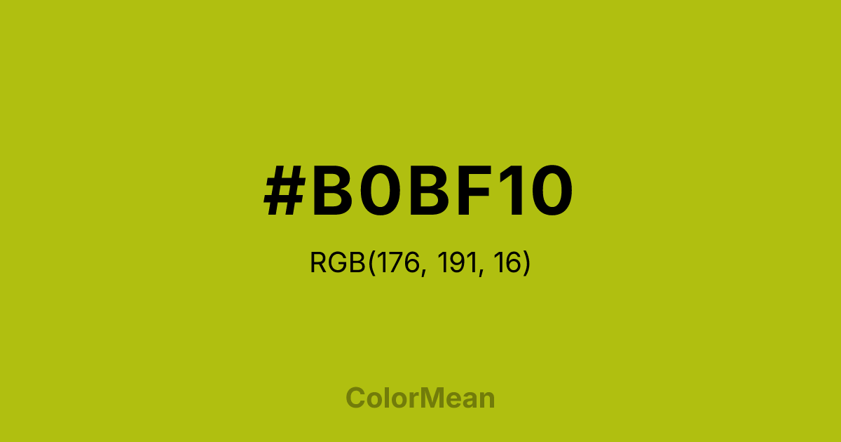#B0BF10 color swatch