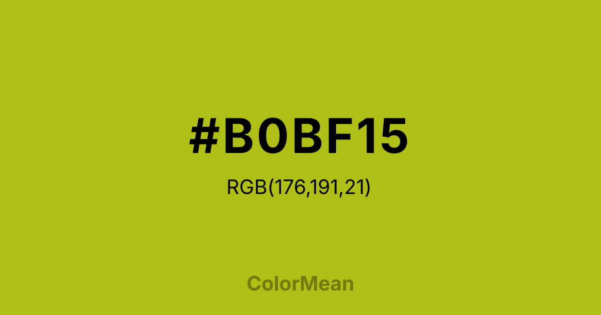 #B0BF15 color swatch