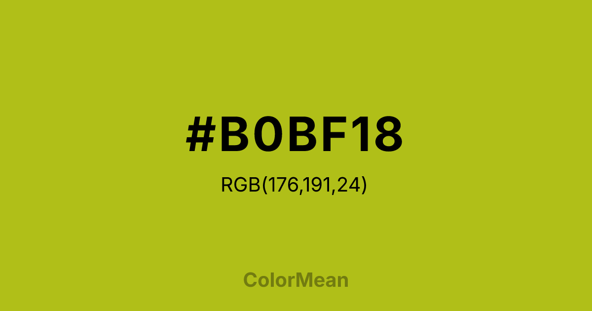 #B0BF18 color swatch