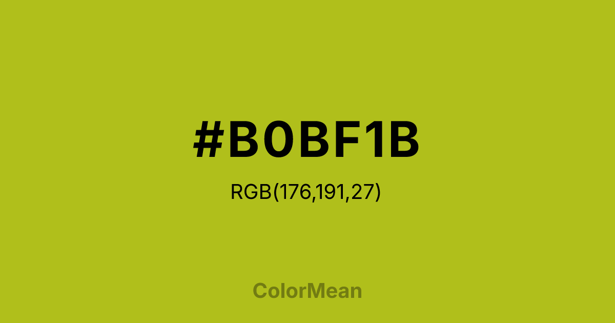 #B0BF1B color swatch