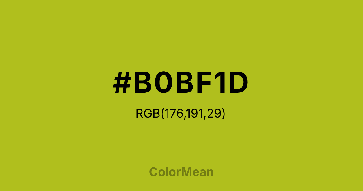 #B0BF1D color swatch