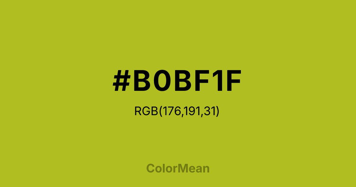 #B0BF1F color swatch