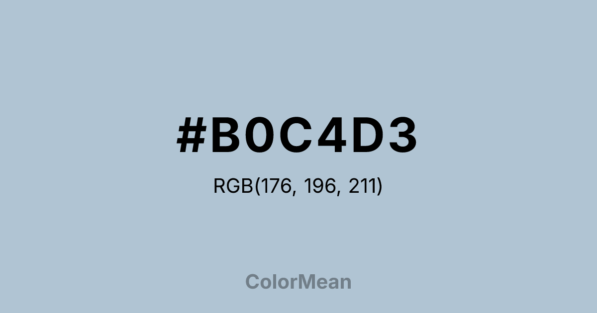 #B0C4D3 color swatch