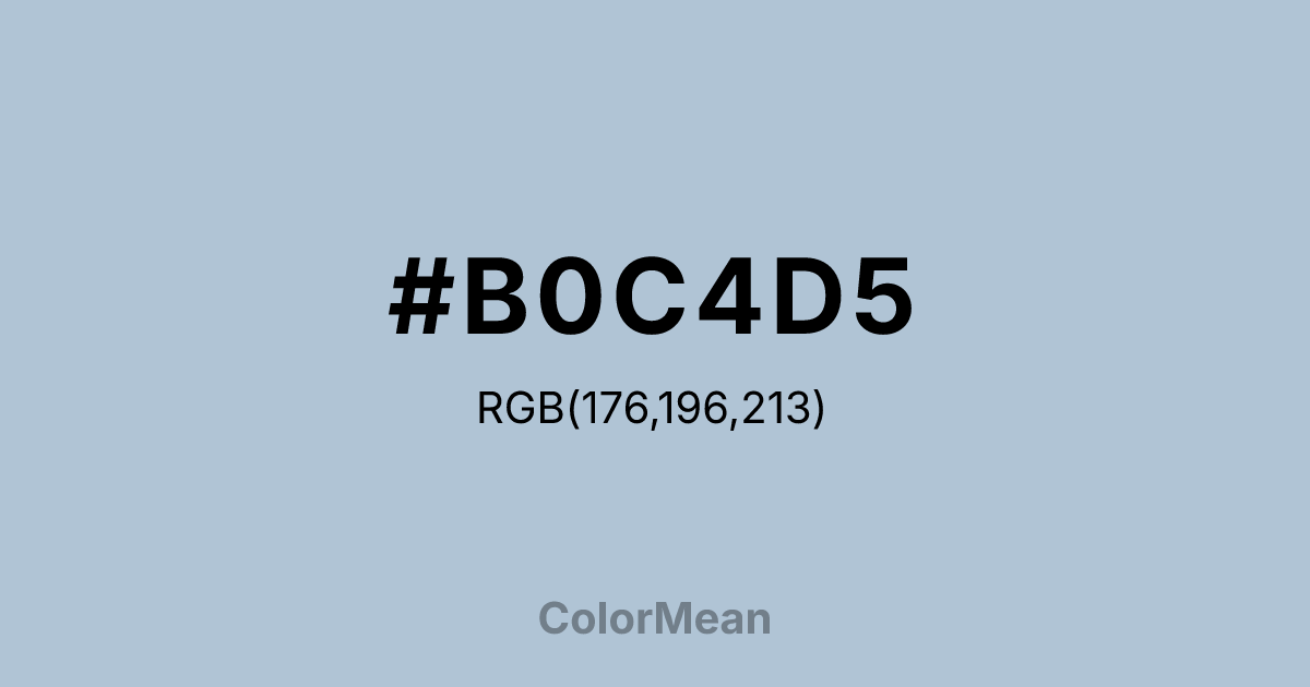 #B0C4D5 color swatch
